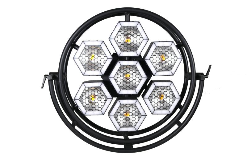 【专利产品仿冒必究】7颗圆形六边LED像素背景灯